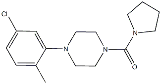 1-(5-chloro-2-methylphenyl)-4-(1-pyrrolidinylcarbonyl)piperazine Struktur