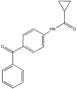N-(4-benzoylphenyl)cyclopropanecarboxamide Struktur