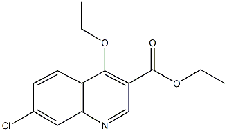 ethyl 7-chloro-4-ethoxy-3-quinolinecarboxylate Struktur