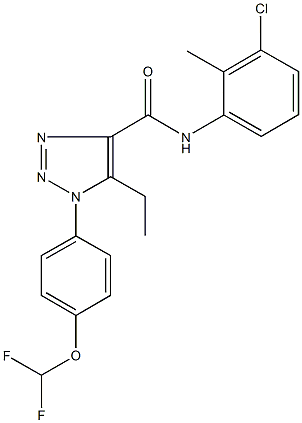 N-(3-chloro-2-methylphenyl)-1-[4-(difluoromethoxy)phenyl]-5-ethyl-1H-1,2,3-triazole-4-carboxamide Struktur