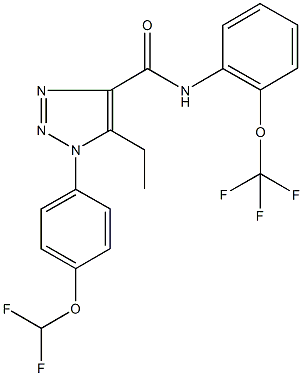 1-[4-(difluoromethoxy)phenyl]-5-ethyl-N-[2-(trifluoromethoxy)phenyl]-1H-1,2,3-triazole-4-carboxamide Structure