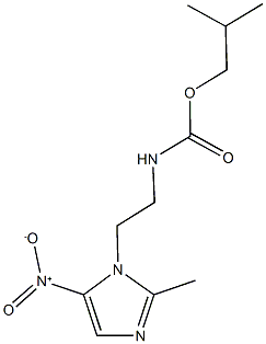isobutyl 2-{5-nitro-2-methyl-1H-imidazol-1-yl}ethylcarbamate Struktur