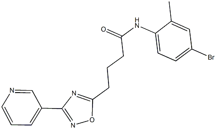 N-(4-bromo-2-methylphenyl)-4-[3-(3-pyridinyl)-1,2,4-oxadiazol-5-yl]butanamide Struktur
