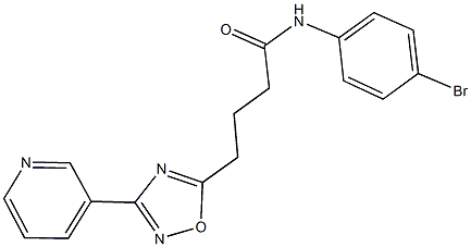 N-(4-bromophenyl)-4-[3-(3-pyridinyl)-1,2,4-oxadiazol-5-yl]butanamide Struktur