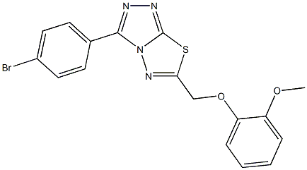 3-(4-bromophenyl)-6-[(2-methoxyphenoxy)methyl][1,2,4]triazolo[3,4-b][1,3,4]thiadiazole Structure