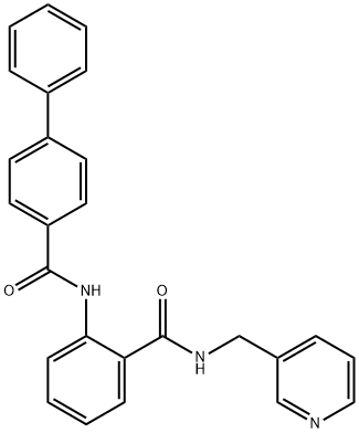 N-(2-{[(3-pyridinylmethyl)amino]carbonyl}phenyl)[1,1'-biphenyl]-4-carboxamide Structure
