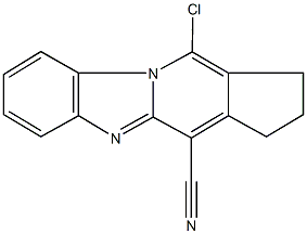 11-chloro-2,3-dihydro-1H-cyclopenta[4,5]pyrido[1,2-a]benzimidazole-4-carbonitrile Struktur