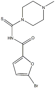 5-bromo-N-[(4-methyl-1-piperazinyl)carbothioyl]-2-furamide Struktur