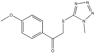 1-(4-methoxyphenyl)-2-[(1-methyl-1H-tetraazol-5-yl)sulfanyl]ethanone Struktur