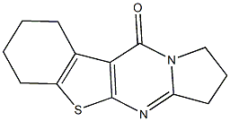2,3,6,7,8,9-hexahydro[1]benzothieno[2,3-d]pyrrolo[1,2-a]pyrimidin-10(1H)-one Struktur