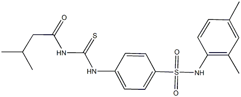 N-(2,4-dimethylphenyl)-4-({[(3-methylbutanoyl)amino]carbothioyl}amino)benzenesulfonamide Struktur