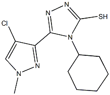5-(4-chloro-1-methyl-1H-pyrazol-3-yl)-4-cyclohexyl-4H-1,2,4-triazole-3-thiol Struktur