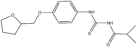 N-isobutyryl-N'-[4-(tetrahydro-2-furanylmethoxy)phenyl]thiourea Struktur