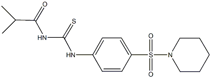 N-isobutyryl-N'-[4-(1-piperidinylsulfonyl)phenyl]thiourea Struktur