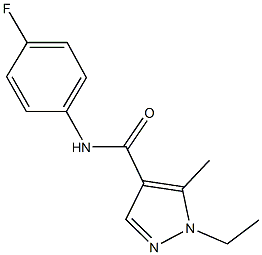 1-ethyl-N-(4-fluorophenyl)-5-methyl-1H-pyrazole-4-carboxamide Struktur