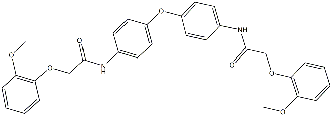 2-(2-methoxyphenoxy)-N-[4-(4-{[(2-methoxyphenoxy)acetyl]amino}phenoxy)phenyl]acetamide Struktur