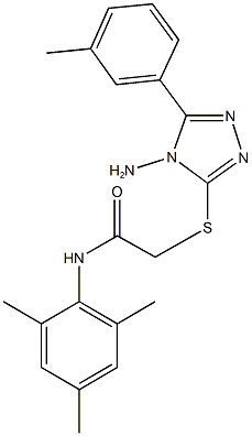 2-{[4-amino-5-(3-methylphenyl)-4H-1,2,4-triazol-3-yl]sulfanyl}-N-mesitylacetamide Structure