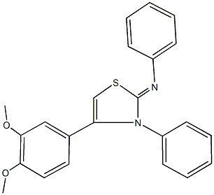N-(4-(3,4-dimethoxyphenyl)-3-phenyl-1,3-thiazol-2(3H)-ylidene)-N-phenylamine Struktur