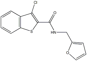 3-chloro-N-(2-furylmethyl)-1-benzothiophene-2-carboxamide Struktur