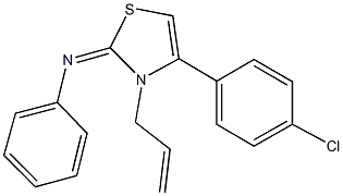 N-(3-allyl-4-(4-chlorophenyl)-1,3-thiazol-2(3H)-ylidene)-N-phenylamine Struktur