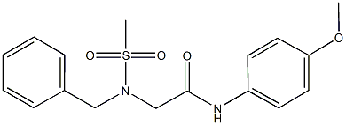 2-[benzyl(methylsulfonyl)amino]-N-(4-methoxyphenyl)acetamide Struktur