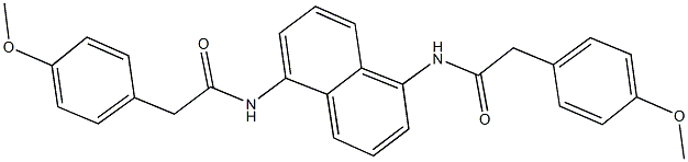 2-(4-methoxyphenyl)-N-(5-{[(4-methoxyphenyl)acetyl]amino}-1-naphthyl)acetamide Struktur
