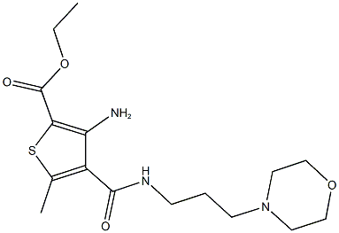 ethyl 3-amino-5-methyl-4-({[3-(4-morpholinyl)propyl]amino}carbonyl)-2-thiophenecarboxylate Struktur