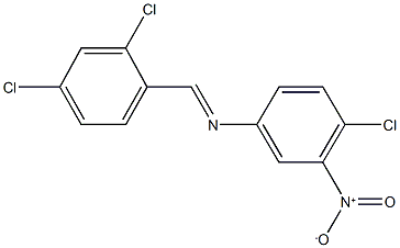 4-chloro-N-(2,4-dichlorobenzylidene)-3-nitroaniline Struktur