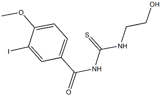 N-(2-hydroxyethyl)-N'-(3-iodo-4-methoxybenzoyl)thiourea Struktur