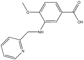 4-methoxy-3-[(2-pyridinylmethyl)amino]benzoic acid Struktur