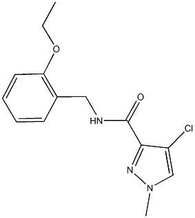 4-chloro-N-(2-ethoxybenzyl)-1-methyl-1H-pyrazole-3-carboxamide Struktur