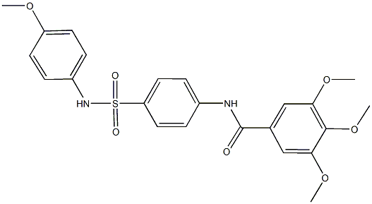 3,4,5-trimethoxy-N-{4-[(4-methoxyanilino)sulfonyl]phenyl}benzamide Struktur