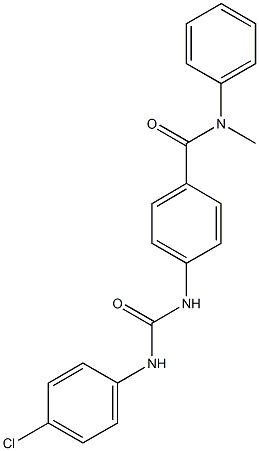 4-{[(4-chloroanilino)carbonyl]amino}-N-methyl-N-phenylbenzamide Struktur