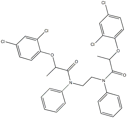 2-(2,4-dichlorophenoxy)-N-(2-{[2-(2,4-dichlorophenoxy)propanoyl]anilino}ethyl)-N-phenylpropanamide Structure