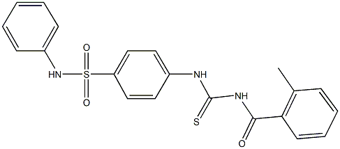 4-({[(2-methylbenzoyl)amino]carbothioyl}amino)-N-phenylbenzenesulfonamide Struktur