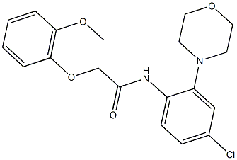 N-[4-chloro-2-(4-morpholinyl)phenyl]-2-(2-methoxyphenoxy)acetamide Struktur