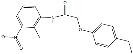 2-(4-ethylphenoxy)-N-{3-nitro-2-methylphenyl}acetamide Struktur