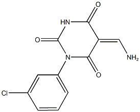 5-(aminomethylene)-1-(3-chlorophenyl)-2,4,6(1H,3H,5H)-pyrimidinetrione Structure