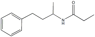N-(1-methyl-3-phenylpropyl)propanamide Structure