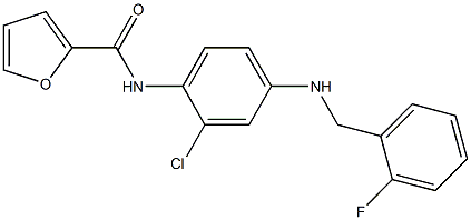 N-{2-chloro-4-[(2-fluorobenzyl)amino]phenyl}-2-furamide Struktur
