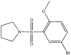 4-bromo-2-(1-pyrrolidinylsulfonyl)phenyl methyl ether Struktur