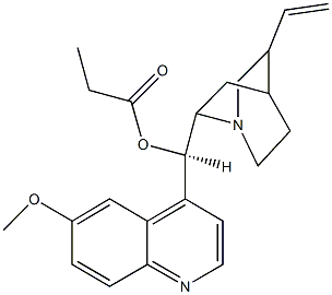 (6-methoxy-4-quinolinyl)(5-vinyl-1-azabicyclo[2.2.2]oct-2-yl)methyl propionate Struktur