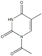 1-acetyl-5-methyl-2,4(1H,3H)-pyrimidinedione Struktur