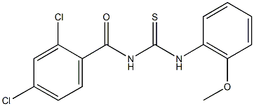 N-(2,4-dichlorobenzoyl)-N'-(2-methoxyphenyl)thiourea Struktur