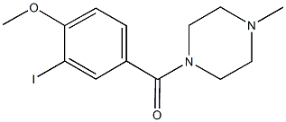 2-iodo-4-[(4-methyl-1-piperazinyl)carbonyl]phenyl methyl ether Struktur