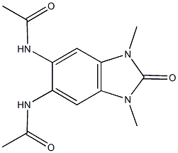 N-[6-(acetylamino)-1,3-dimethyl-2-oxo-2,3-dihydro-1H-benzimidazol-5-yl]acetamide Structure