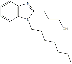3-(1-heptyl-1H-benzimidazol-2-yl)propan-1-ol Struktur