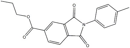 propyl 2-(4-methylphenyl)-1,3-dioxo-5-isoindolinecarboxylate Struktur