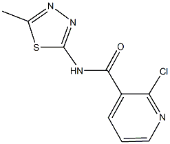 2-chloro-N-(5-methyl-1,3,4-thiadiazol-2-yl)nicotinamide Struktur