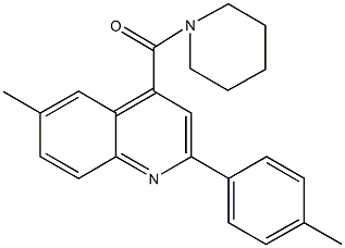6-methyl-2-(4-methylphenyl)-4-(1-piperidinylcarbonyl)quinoline Struktur